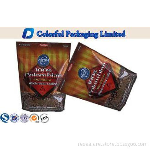 custom Printing resealed stand up food pouches for tea / co